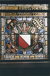 501164 Afbeelding van een detail van het het, door A.J. Derkinderen in 1894 vervaardigde, glas-in-lood raam, met ...